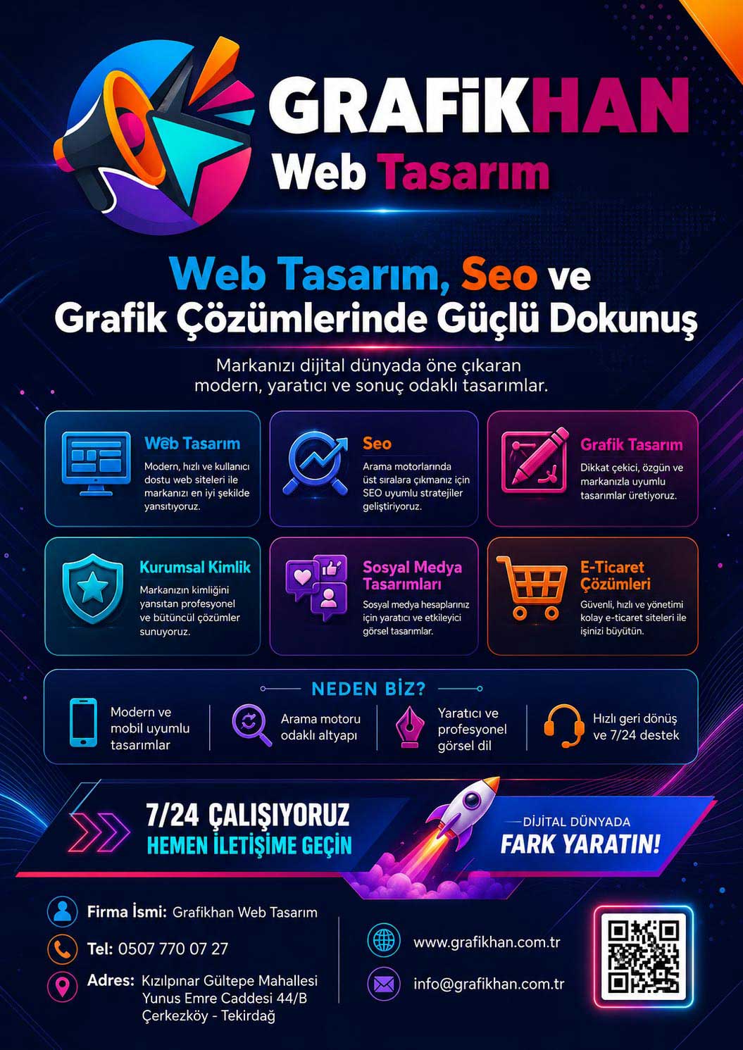 İşletmenizi dijitalde daha görünür, daha anlaşılır ve daha profesyonel hale getiren özel tasarım çözümleri geliştiriyoruz.